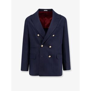 Brunello Cucinelli Men Silk And Linen Blazer